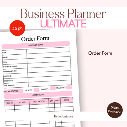 The Ultimate Business Planner Bundle - Premium Printable from Hello, Uniques Planner - Just $12! Shop now at Hello, Uniques Planner