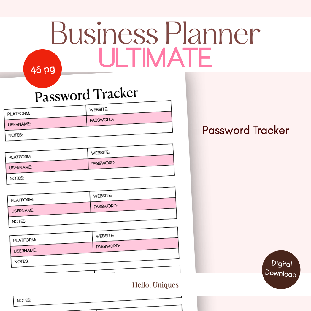 The Ultimate Business Planner Bundle - Premium Printable from Hello, Uniques Planner - Shop now at Hello, Uniques Planner