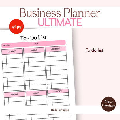 The Ultimate Business Planner Bundle - Premium Printable from Hello, Uniques Planner - Shop now at Hello, Uniques Planner