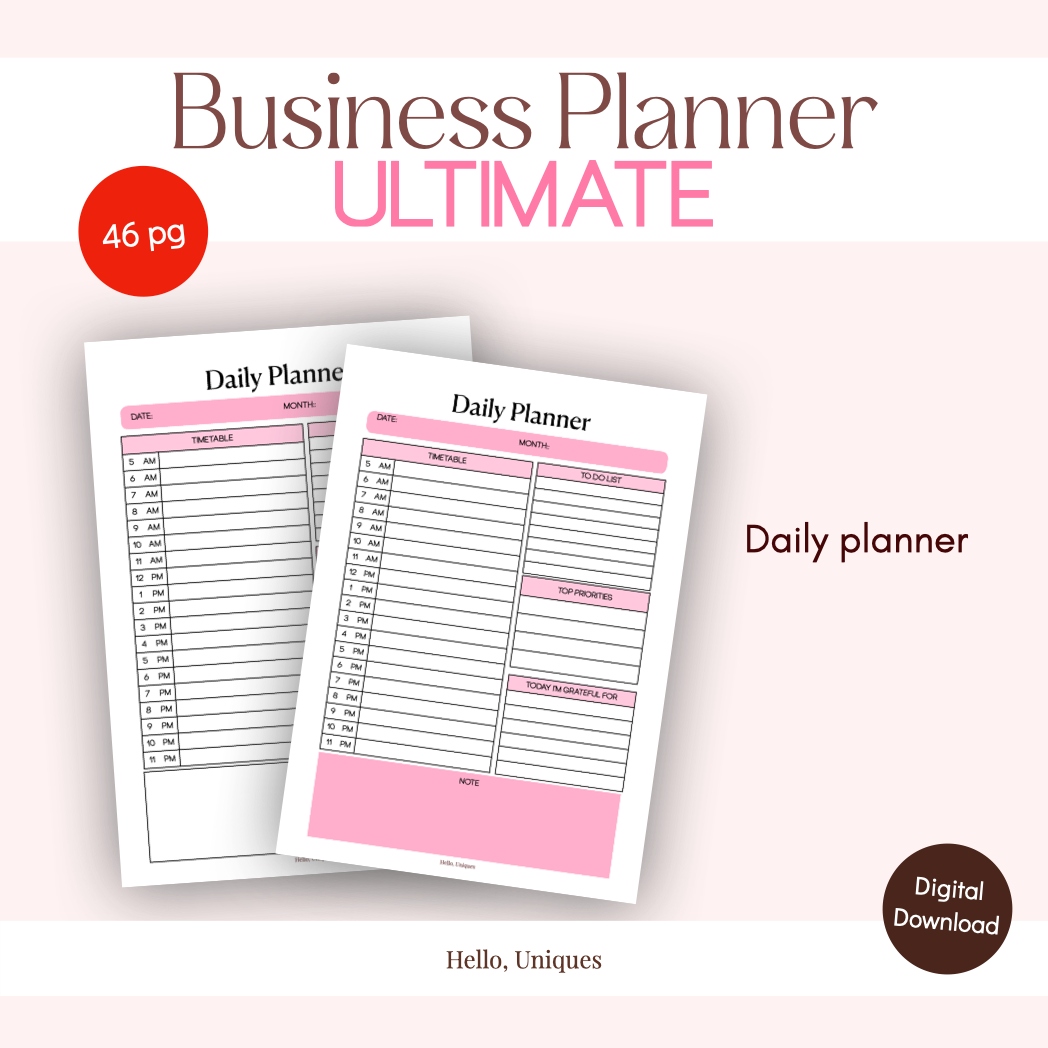 The Ultimate Business Planner Bundle - Premium Printable from Hello, Uniques Planner - Just $12! Shop now at Hello, Uniques Planner