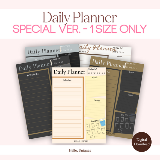 Daily Planner Special Ver. - Premium Printable from Hello, Uniques Planner - Shop now at Hello, Uniques Planner
